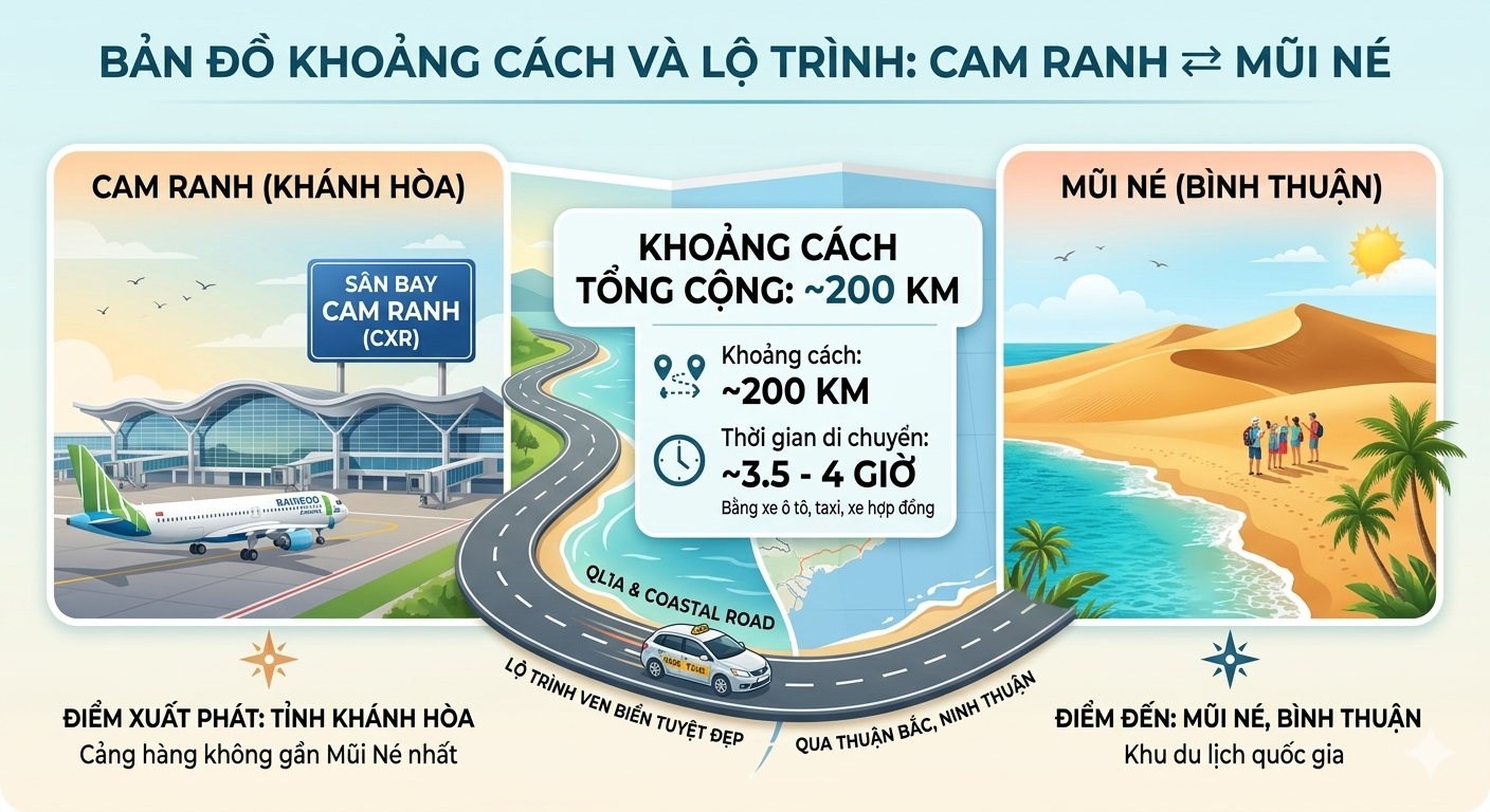 Thời Gian Di Chuyển Từ Sân Bay Cam Ranh Đến Mũi Né