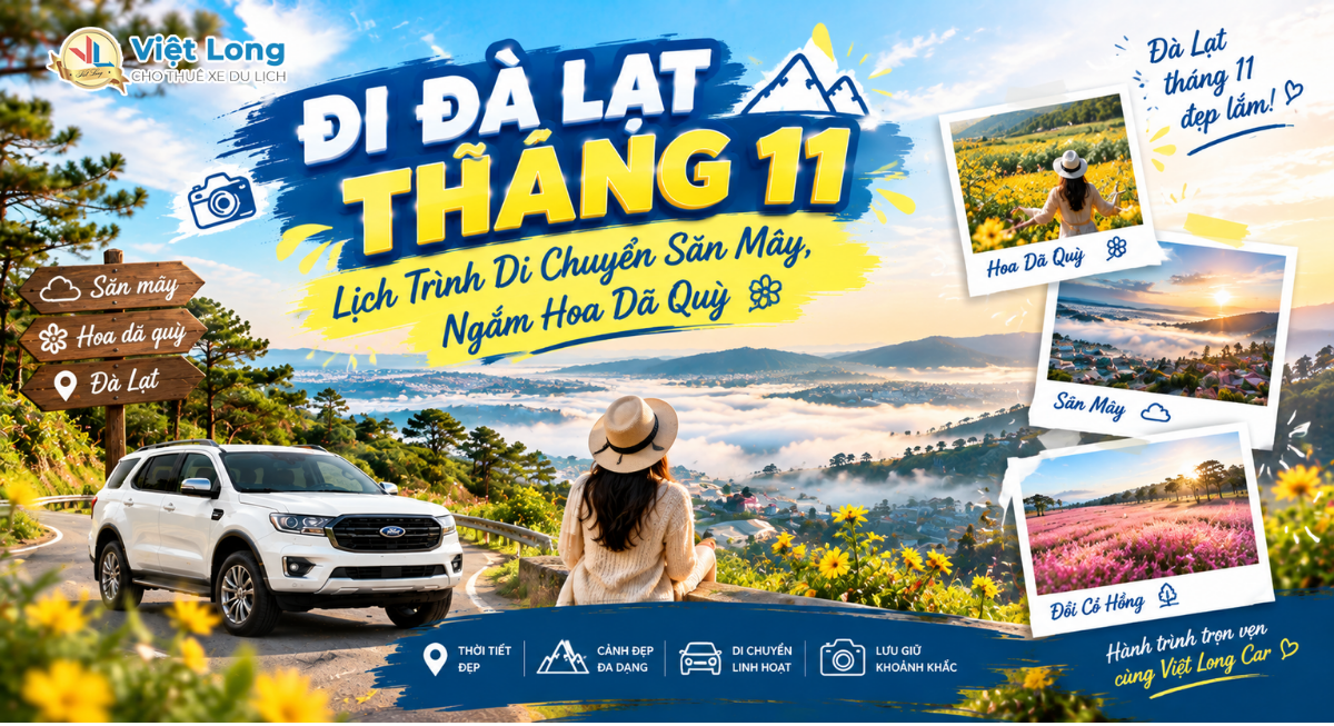 Đi Đà Lạt Tháng 11: Lịch Trình Di Chuyển Săn Mây, Ngắm Hoa Dã Quỳ